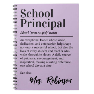 Schooldirecteur Grappige Definitie Lavendel Kleur  Notitieboek