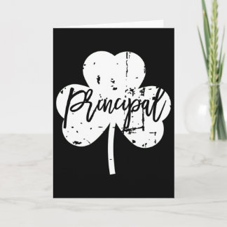 Schooldirecteur Saint Patricks Day Shamrock Vi Kaart