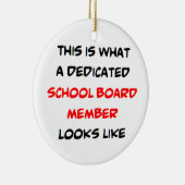 schooldirectielid, toegewijd keramisch ornament (Rechts)