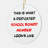 schooldirectielid, toegewijd keramisch ornament (Links)