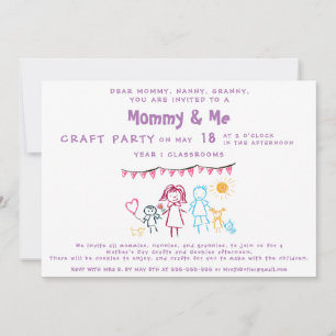 Schoolfeest voor mama en Moederdag Kaart