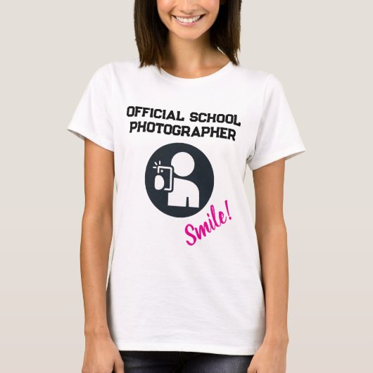 schoolfotograaf t-shirt (Voorkant)