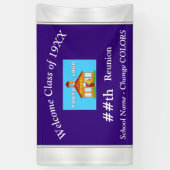 Schoolfoto's op maat van klasse reunion banners (Verticaal)