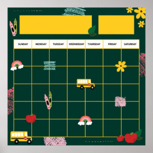 Schoolherinnering Onderwijs Kalender Poster Klaslo