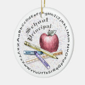 schoolhoofd keramisch ornament (Links)