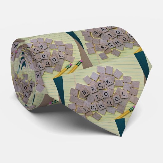 schoolhoofd terug naar school stropdas (Opgerold)