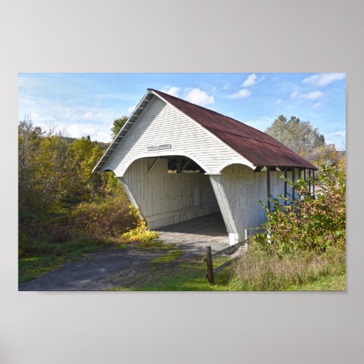 Schoolhouse Covered Bridge, Vermont Poster (Voorkant)