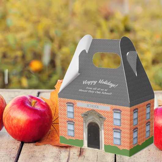 Schoolhuis gepersonaliseerde geschenkdoos bedankdoosjes