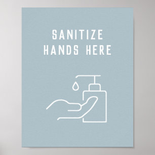Schoolhygiëne, je handen hier Poster