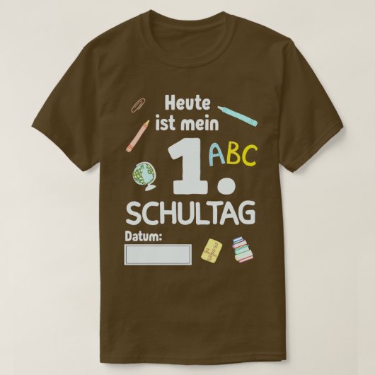Schoolinschrijving begin schoolkind 9 t-shirt (Design voorkant)