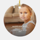 Schooljaar Keepsake foto Keramisch Ornament (Achterkant)