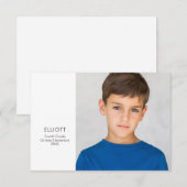 Schooljaar Keepsake fotokaart (Voorkant / Achterkant)