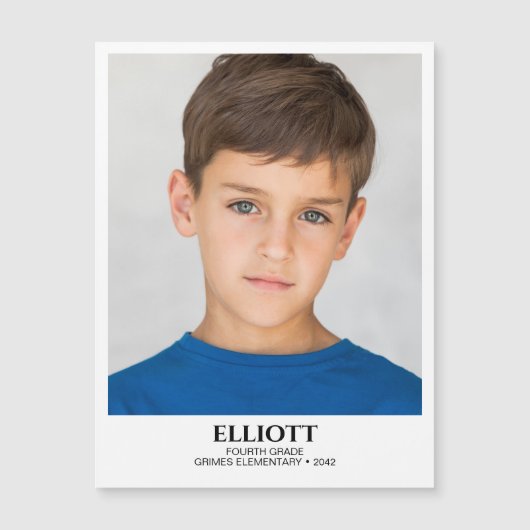 Schooljaar Keepsake Fotomagneet (Voorkant)