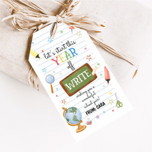 Schooljaar Terug naar School Favoriete Tags Cadeaulabel