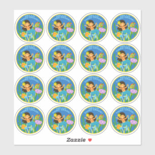 Schoolkaartjes Hallo derde klas! Sticker