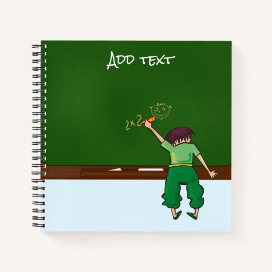 Schoolkinderen schoolbord notitieboek (Voorkant)