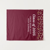 Schoolklas Jaar Maroon Gold Custom Achtergrond Wandkleed (Voorkant (horizontaal))