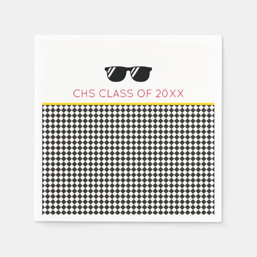 Schoolklas van 2025 Zonnebril Afstudeerfeest Servet (Voorkant)