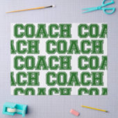 Schoolkleuren COACH Varsity Letters-Green-White Tissuepapier (Craft)