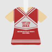 Schoolkleuren - Speciaal Cheerleader Uniform Ornament (achterkant)