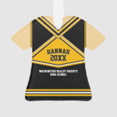 Schoolkleuren - Speciaal Cheerleader Uniform Ornament (achterkant)