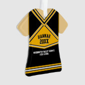Schoolkleuren - Speciaal Cheerleader Uniform Ornament (voorkant)