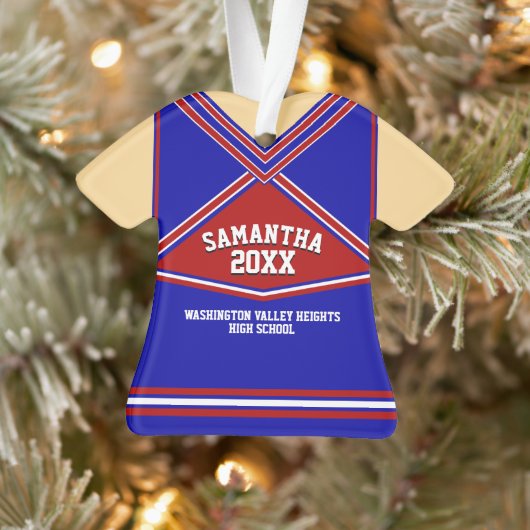 Schoolkleuren - Speciaal Cheerleader Uniform Ornament (Boom)
