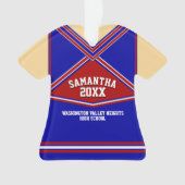 Schoolkleuren - Speciaal Cheerleader Uniform Ornament (voorkant)