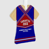 Schoolkleuren - Speciaal Cheerleader Uniform Ornament (voorkant)