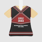 Schoolkleuren - Speciaal Cheerleader Uniform Ornament (achterkant)