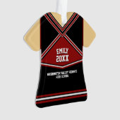 Schoolkleuren - Speciaal Cheerleader Uniform Ornament (voorkant)