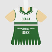 Schoolkleuren - Speciaal Cheerleader Uniform Ornament (achterkant)