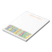 Schoolkleurkrayons Notities van de leraar Notitieblok (Gedraaid)