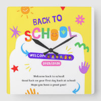 Schoolklok voor kinderen voor het nieuwe schooljaa