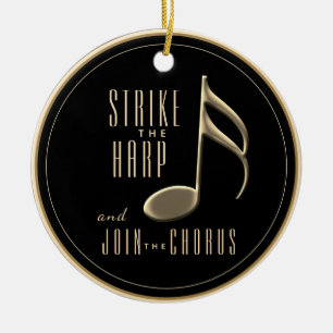 Schoolkoor Winter Ornament Zwart en Goud