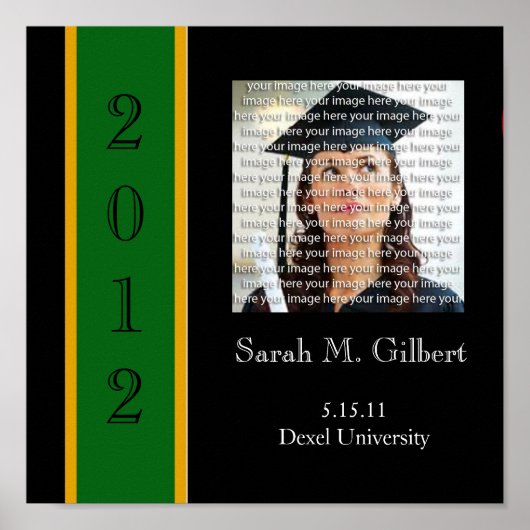 Schoolkunst in de vorm van een Afstuderen Poster (Voorkant)