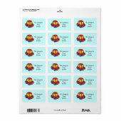 Schoollabels (speelgoed auto) etiket (Full Sheet)