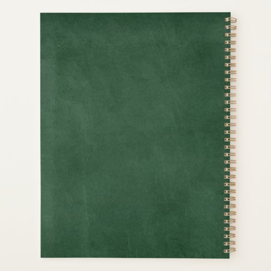 Schoolleraar Apple Green Chalkboard Custom 2023 Planner (Achterkant)