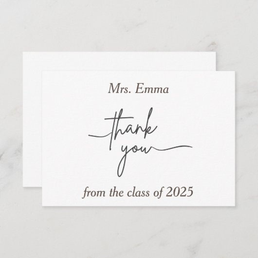 Schoolleraar Dank je Kaart met cadeautjes (Voorkant / Achterkant)