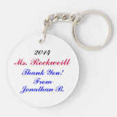 Schoolleraar Gepersonaliseerd Sleutelhanger - zie (Achterkant)