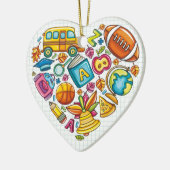 Schoolleraar - Hartelijk dank Keramisch Ornament (Links)