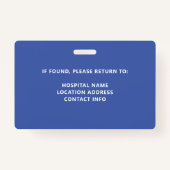 Schoolleraar-ID-kaart Badge (Achterkant)