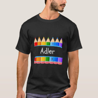 Schoolleraar Naam student Adler Kindergen Label T-shirt