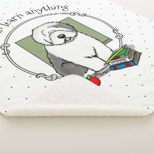 Schoolleraar Oude Engelse schapenhond (grijs 1) Sherpa Deken