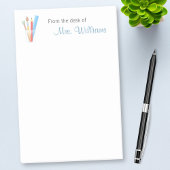 Schoolleraar penseel post-it® notes