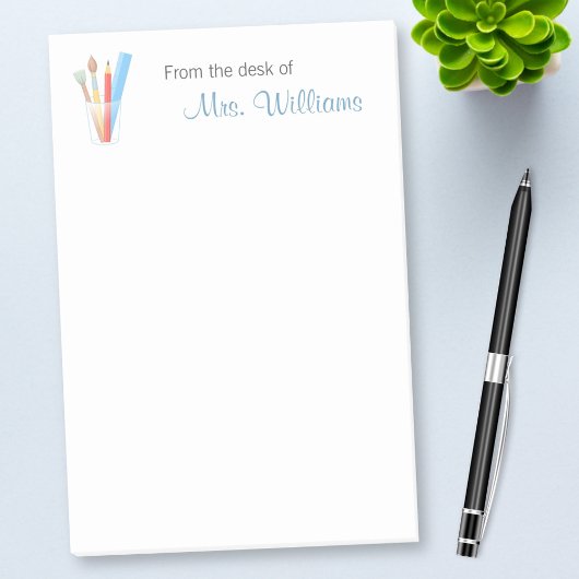 Schoolleraar penseel post-it® notes