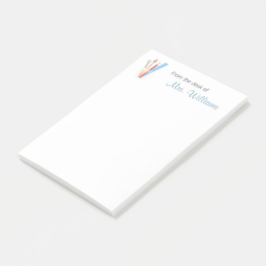 Schoolleraar penseel post-it® notes (Schuin)