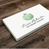 Schoolleraar stijlvolle groene appel visitekaartje