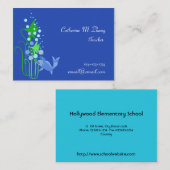 schoolleraar, vis, water visitekaartje (Voorkant / Achterkant)