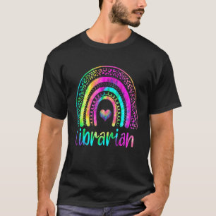 Schoolliefhebber boho regenboogkleurige kleurstof t-shirt